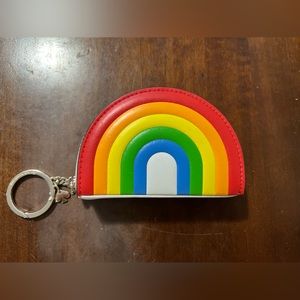 Kate Spade Pride Coin Purse with Keychain. Double-sided